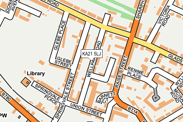 KA21 5LJ map - OS OpenMap – Local (Ordnance Survey)