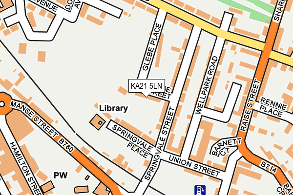 KA21 5LN map - OS OpenMap – Local (Ordnance Survey)