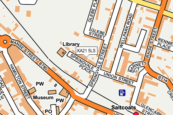 KA21 5LS map - OS OpenMap – Local (Ordnance Survey)