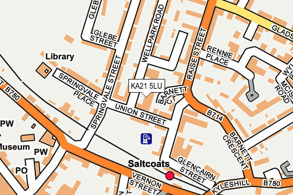 KA21 5LU map - OS OpenMap – Local (Ordnance Survey)