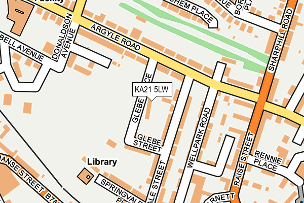 KA21 5LW map - OS OpenMap – Local (Ordnance Survey)