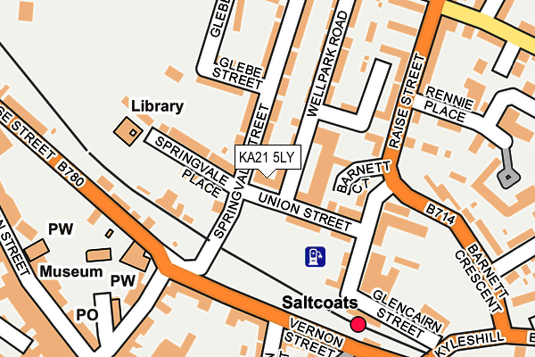 KA21 5LY map - OS OpenMap – Local (Ordnance Survey)