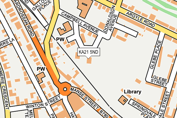 KA21 5ND map - OS OpenMap – Local (Ordnance Survey)