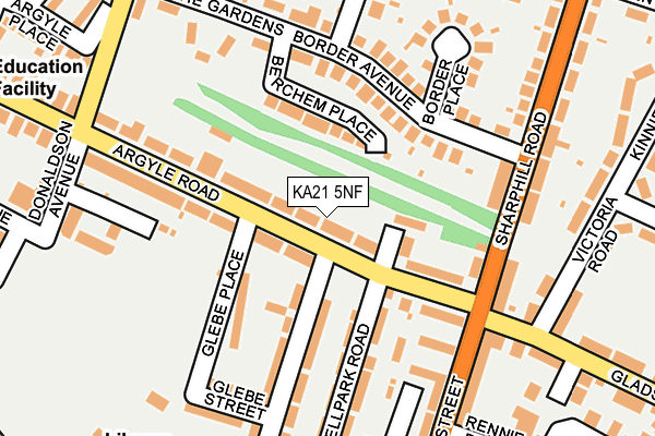 KA21 5NF map - OS OpenMap – Local (Ordnance Survey)