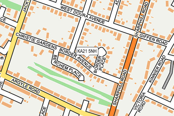 KA21 5NH map - OS OpenMap – Local (Ordnance Survey)