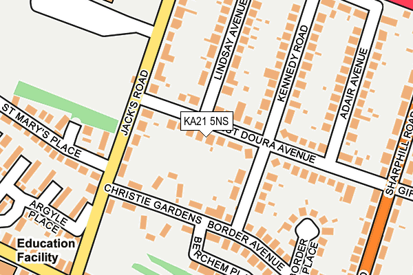 KA21 5NS map - OS OpenMap – Local (Ordnance Survey)