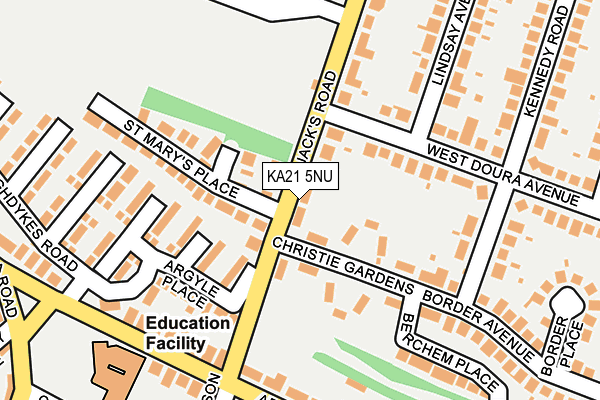 KA21 5NU map - OS OpenMap – Local (Ordnance Survey)