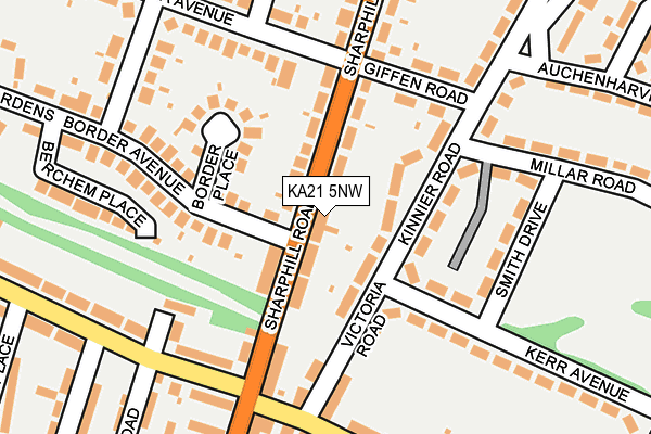 KA21 5NW map - OS OpenMap – Local (Ordnance Survey)