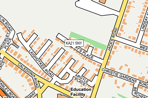 KA21 5NY map - OS OpenMap – Local (Ordnance Survey)