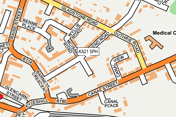KA21 5PH map - OS OpenMap – Local (Ordnance Survey)
