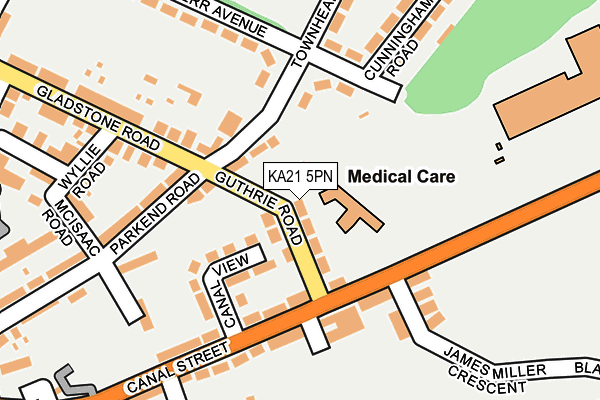 KA21 5PN map - OS OpenMap – Local (Ordnance Survey)