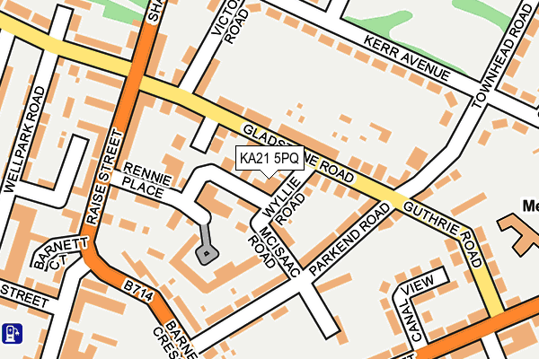 KA21 5PQ map - OS OpenMap – Local (Ordnance Survey)