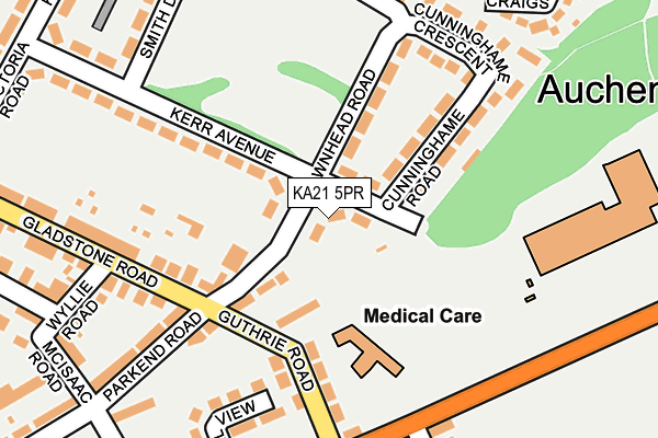 KA21 5PR map - OS OpenMap – Local (Ordnance Survey)