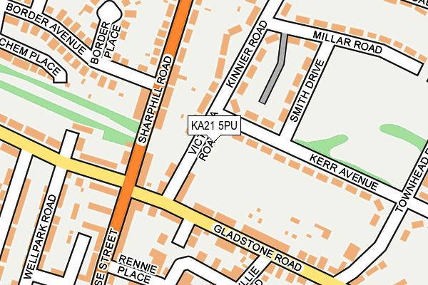KA21 5PU map - OS OpenMap – Local (Ordnance Survey)
