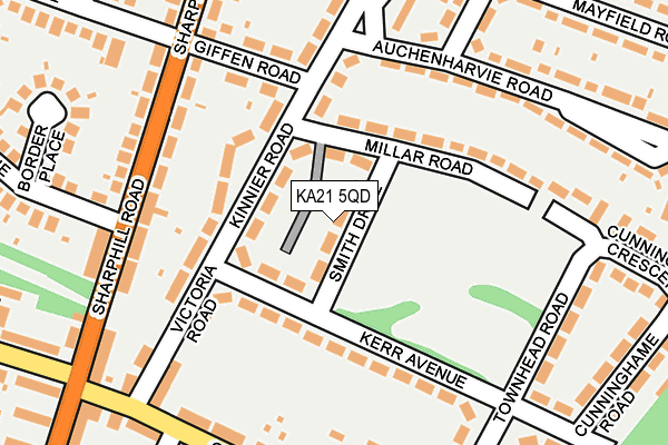 KA21 5QD map - OS OpenMap – Local (Ordnance Survey)