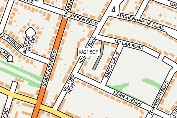 KA21 5QF map - OS OpenMap – Local (Ordnance Survey)