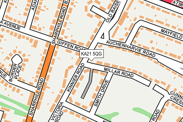 KA21 5QG map - OS OpenMap – Local (Ordnance Survey)