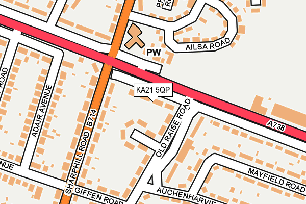 KA21 5QP map - OS OpenMap – Local (Ordnance Survey)