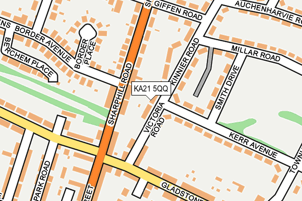 KA21 5QQ map - OS OpenMap – Local (Ordnance Survey)