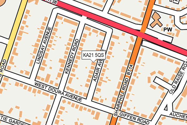 KA21 5QS map - OS OpenMap – Local (Ordnance Survey)