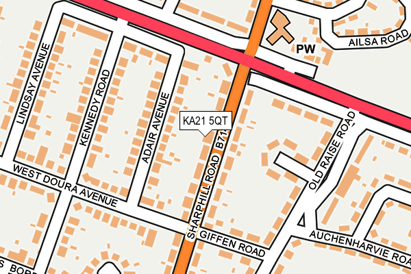 KA21 5QT map - OS OpenMap – Local (Ordnance Survey)