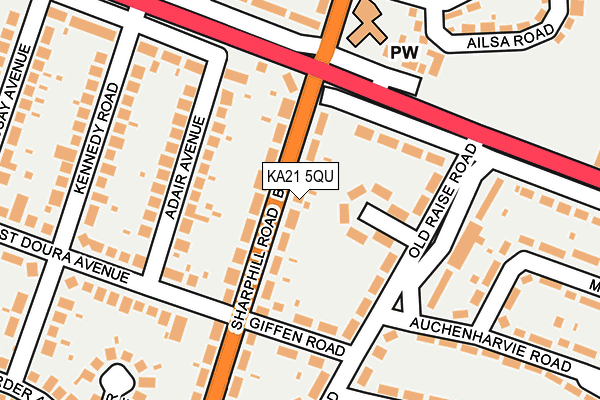KA21 5QU map - OS OpenMap – Local (Ordnance Survey)