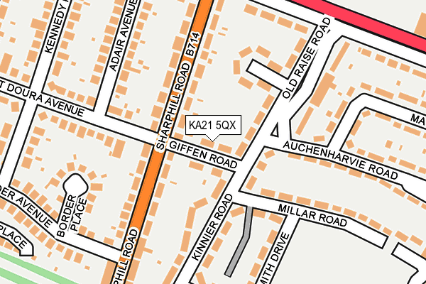 KA21 5QX map - OS OpenMap – Local (Ordnance Survey)