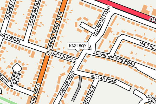 KA21 5QY map - OS OpenMap – Local (Ordnance Survey)