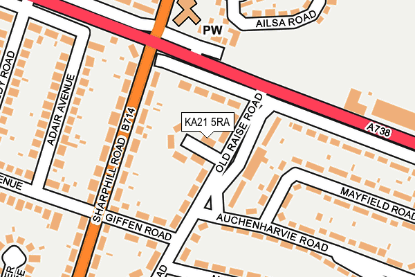 KA21 5RA map - OS OpenMap – Local (Ordnance Survey)