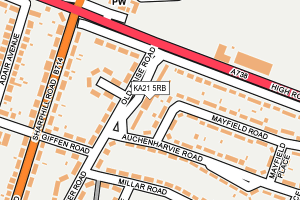 KA21 5RB map - OS OpenMap – Local (Ordnance Survey)