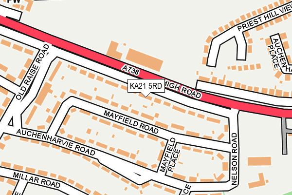 KA21 5RD map - OS OpenMap – Local (Ordnance Survey)