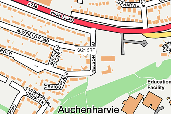KA21 5RF map - OS OpenMap – Local (Ordnance Survey)