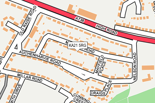 KA21 5RG map - OS OpenMap – Local (Ordnance Survey)