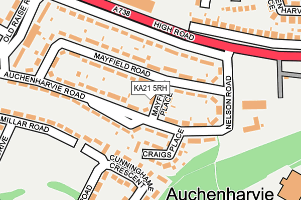 KA21 5RH map - OS OpenMap – Local (Ordnance Survey)