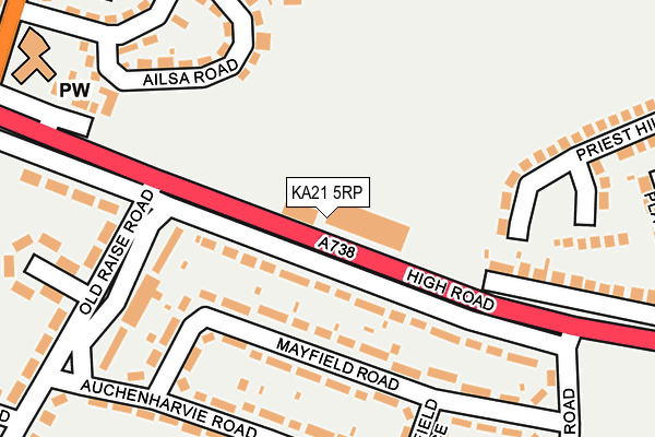 KA21 5RP map - OS OpenMap – Local (Ordnance Survey)
