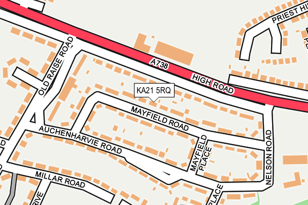 KA21 5RQ map - OS OpenMap – Local (Ordnance Survey)