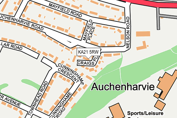 KA21 5RW map - OS OpenMap – Local (Ordnance Survey)