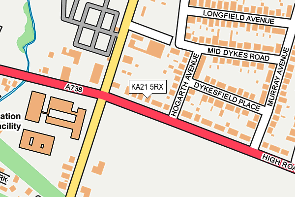 KA21 5RX map - OS OpenMap – Local (Ordnance Survey)