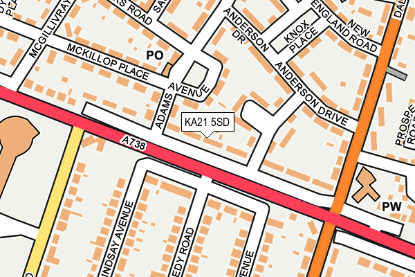 KA21 5SD map - OS OpenMap – Local (Ordnance Survey)