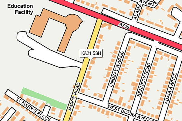 KA21 5SH map - OS OpenMap – Local (Ordnance Survey)