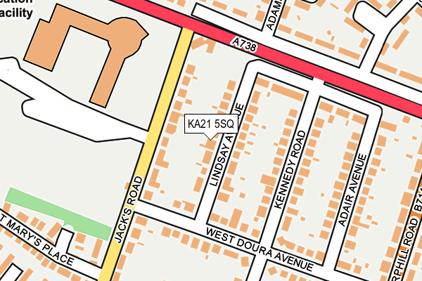 KA21 5SQ map - OS OpenMap – Local (Ordnance Survey)
