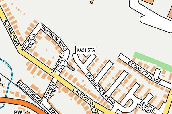 KA21 5TA map - OS OpenMap – Local (Ordnance Survey)
