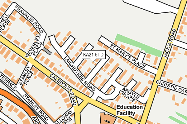 KA21 5TD map - OS OpenMap – Local (Ordnance Survey)