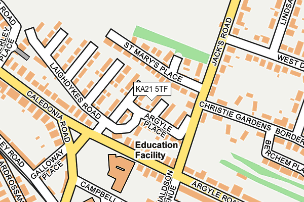 KA21 5TF map - OS OpenMap – Local (Ordnance Survey)
