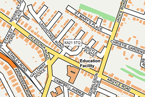 KA21 5TQ map - OS OpenMap – Local (Ordnance Survey)