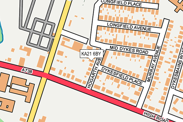 KA21 6BY map - OS OpenMap – Local (Ordnance Survey)