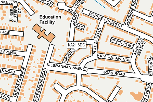 KA21 6DG map - OS OpenMap – Local (Ordnance Survey)