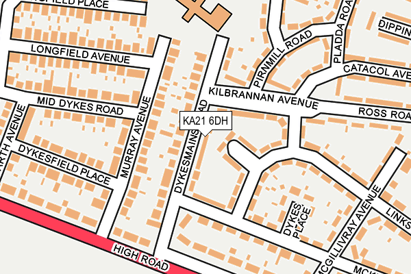KA21 6DH map - OS OpenMap – Local (Ordnance Survey)