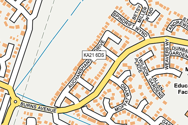 KA21 6DS map - OS OpenMap – Local (Ordnance Survey)