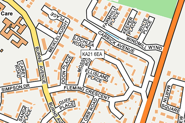 KA21 6EA map - OS OpenMap – Local (Ordnance Survey)